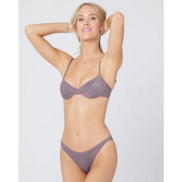 💕L*SPACE Shimmer Missy Bikini Top (Medium) + Shimmer Camacho Bikini Bottom (XL) - Picture 8 of 16